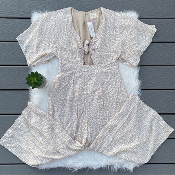 Francesca's Collections Pants - Polka dot cutout jumpsuit